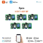 Реле Tuya 1CH Умный домашний коммутационный модуль 7-32 в 85-250 В 16 А реле Радиочастотное дистанционное управление Умный таймер Alexa Google Home