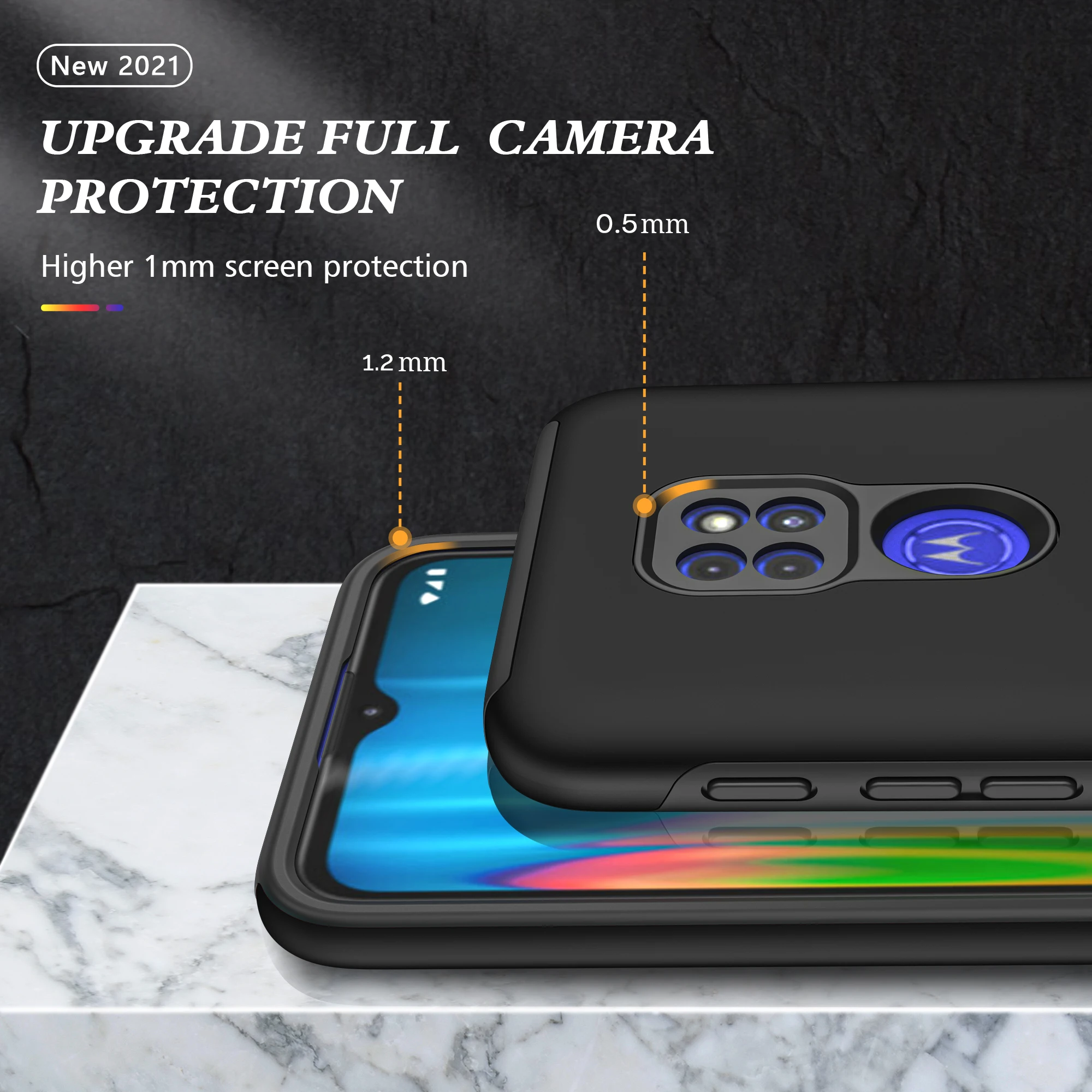 

Shockproof Ring Bracket Armor Rugged Phone Case For Motorola G9 Plus Play Power Anti-Fall Magnetic Center Stand Protector Cover