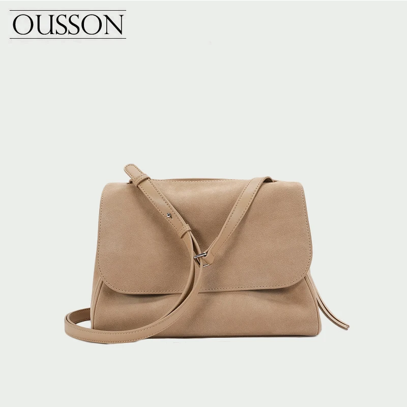 Новинка 2020 женская сумка через плечо OUSSON в стиле ретро роскошная кожаная из