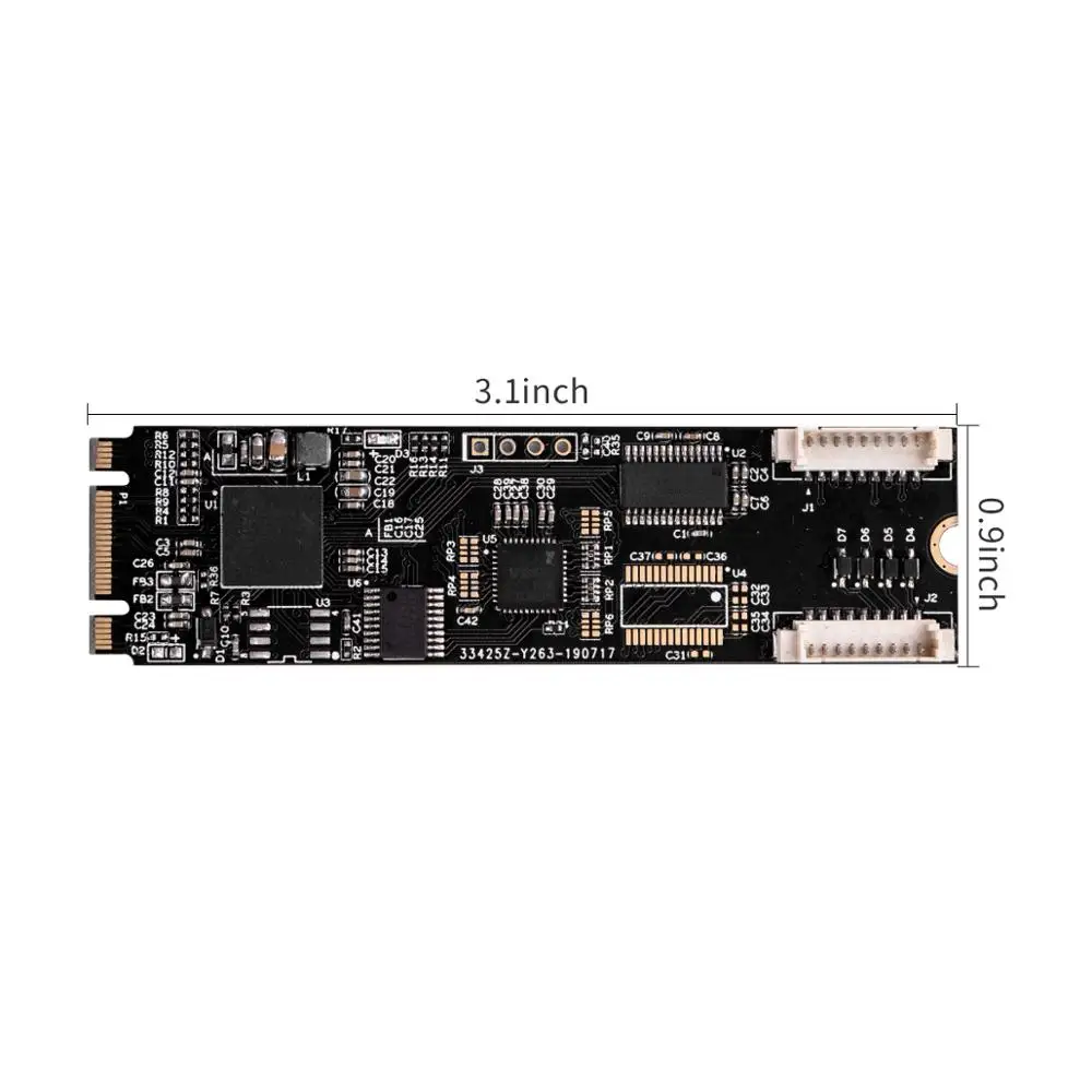 Ключ IOCREST M.2 B и ключ M к Rs232 Rs422 Rs485 Db9 последовательная карта порта NGFF адаптер для