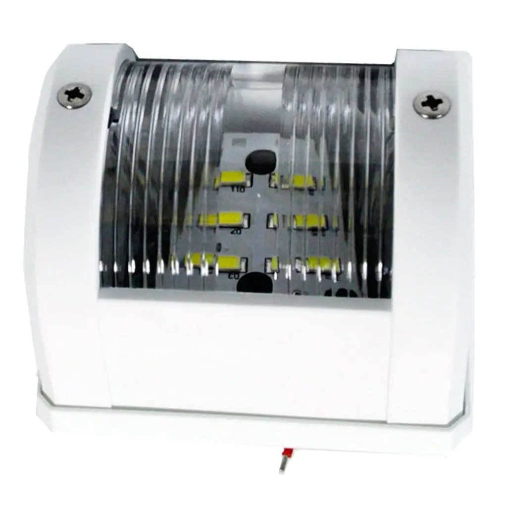 

Side Mount LED White Stern Navigation Light Marine Sailing Signal Lamp 12V 2NM 42.5LM ABS Housing for Boats Up to 12meters