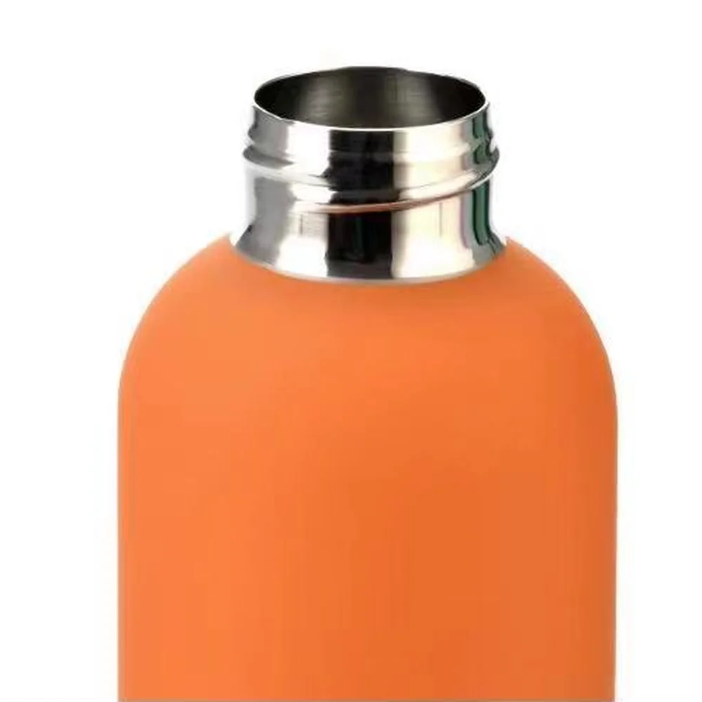 

2021 new 500ml simple style Stainless steel outdoor frosted water bottle, portable sports water cup, rubber paint thermos