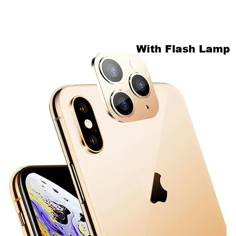 100 шт./лот для iPhone X XS Max поворот на 11 Pro задняя камера объектив изменение закаленное