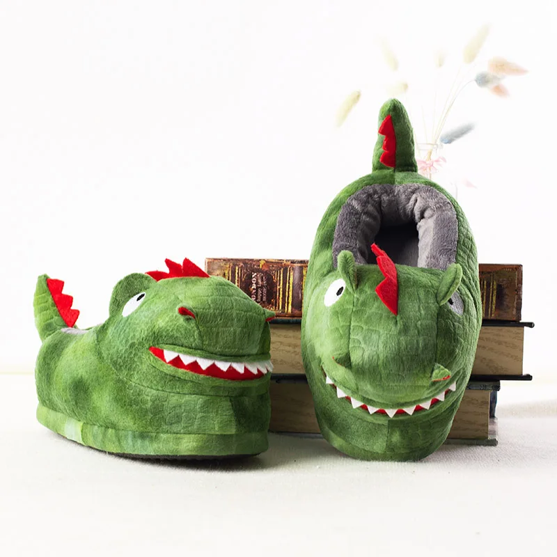 Тапочки с динозаврами для мальчиков и девочек противоскользящей резиновой