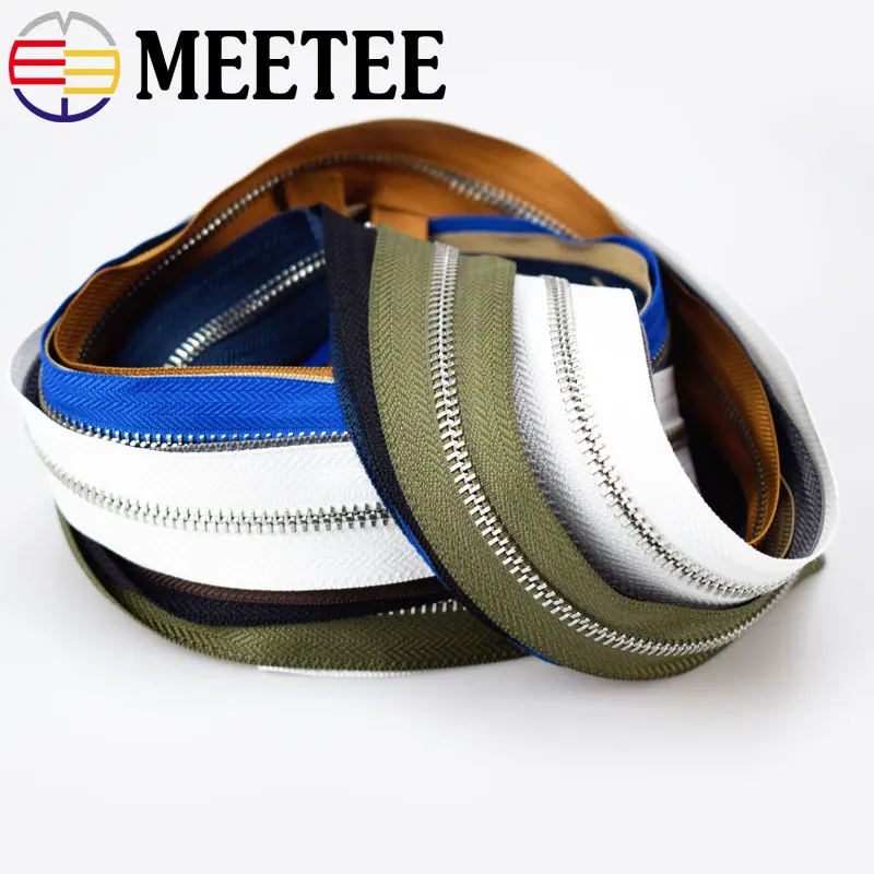 2 шт. Meetee 5 # металлическая молния двойные слайдеры удлиненная 120 см замок для шитья