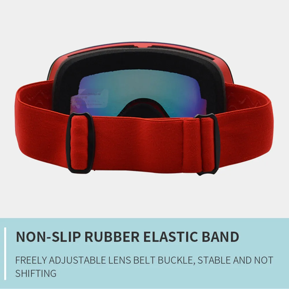 

TPU Elastic Frame Double PC Lens Anti-Fog Ski Goggles Snow Blindness Prevention Ultraviolet Proof Glare-Free Myopia MSSG7003