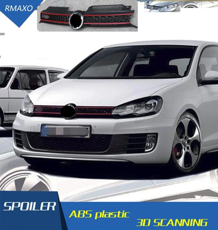 Для Volkswagen golf 6 Racing Grills- сотовая сетка Передняя гоночная решетка черный передний бампер модифицированная для гольфа
