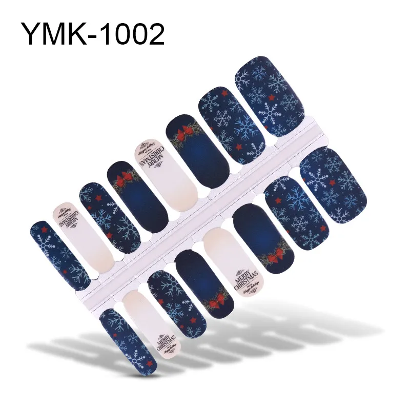 

Lamemoria Snowflake Nail Art Stickers Full Cover Nail Wraps Foil Christmas New Year Decals Sticker for Nails Press on Fingernail