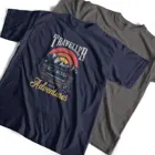 Мужская футболка COOLMIND из 100% хлопка с принтом для путешественников, крутая Мужская футболка с принтом приключений, свободная летняя футболка