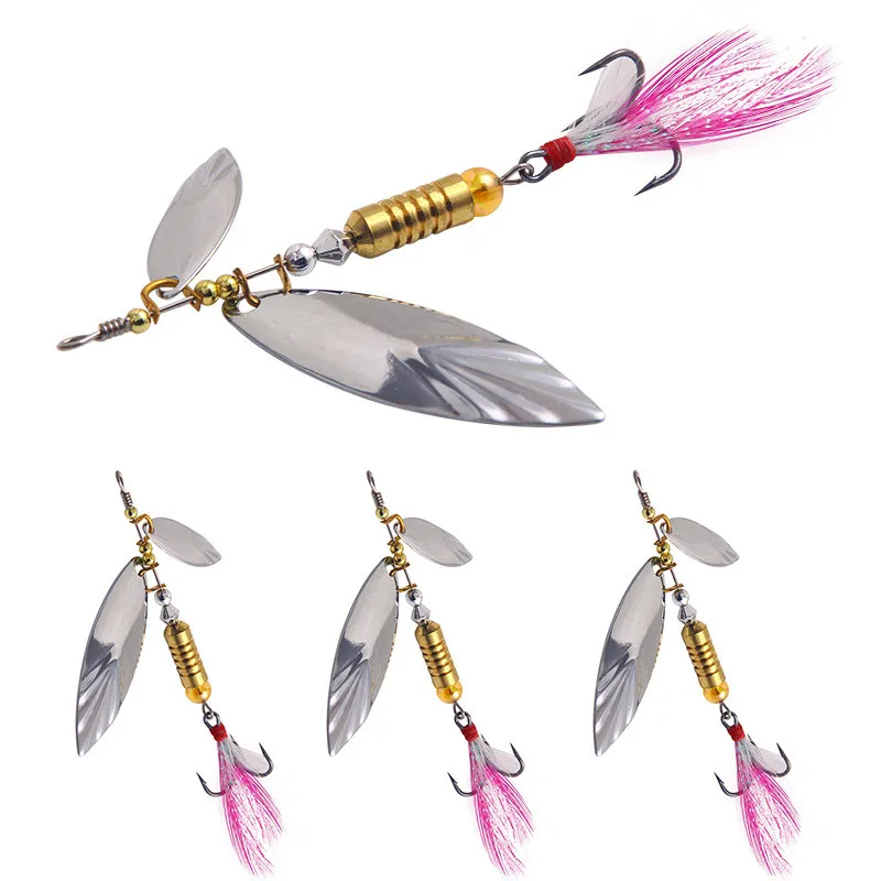 

Rotating Spinner Fishing Lure 6.7g Spoon Sequins Metal Hard Bait Treble Hooks Wobblers Bass Pesca Tackle Fishing Goods