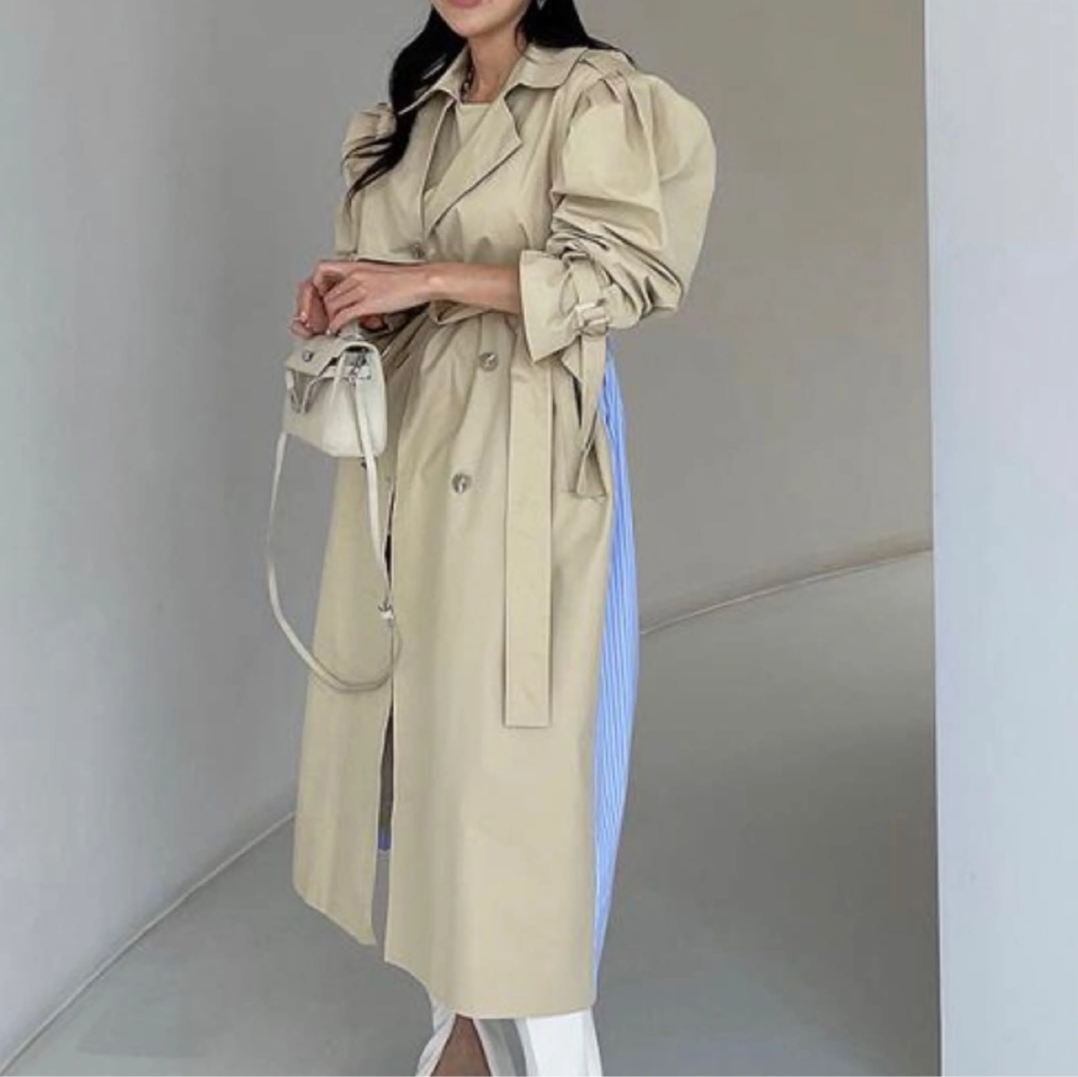 

SuperAen новый дизайн сплайсинга свободные тонкие ветровки пальто женские двубортные женские модные куртки