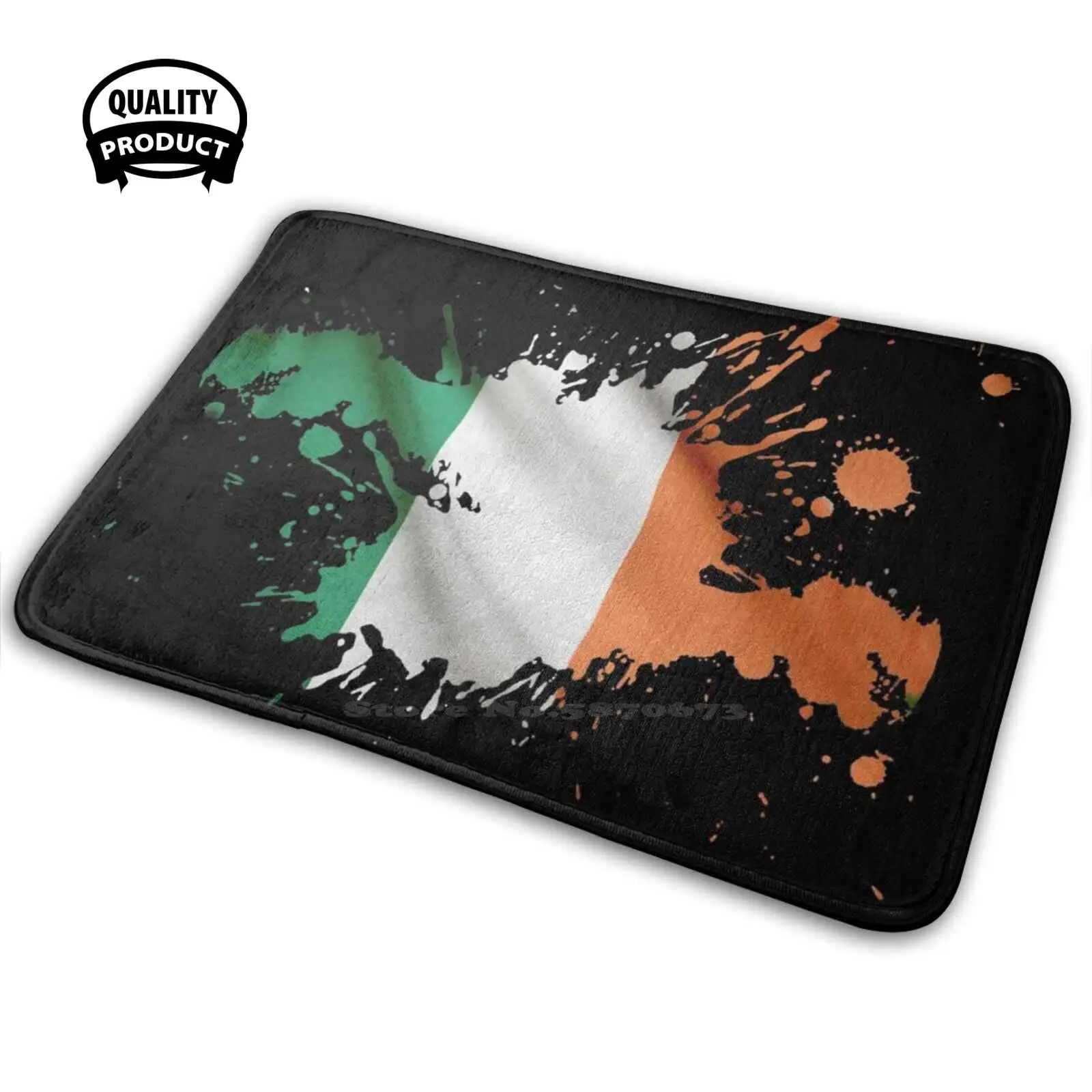 Мягкий Нескользящий 3D коврик с флагом Республики Ирландия/ирландский флаг