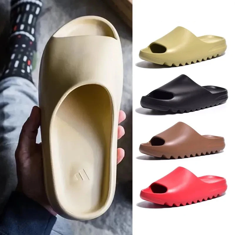 

Summer Men Slides Lightweight Cool Beach Slippers Slide Bone Fish Mouth Flip Flops Women Sandals Soft EVA Sneakers Couple 35-46#