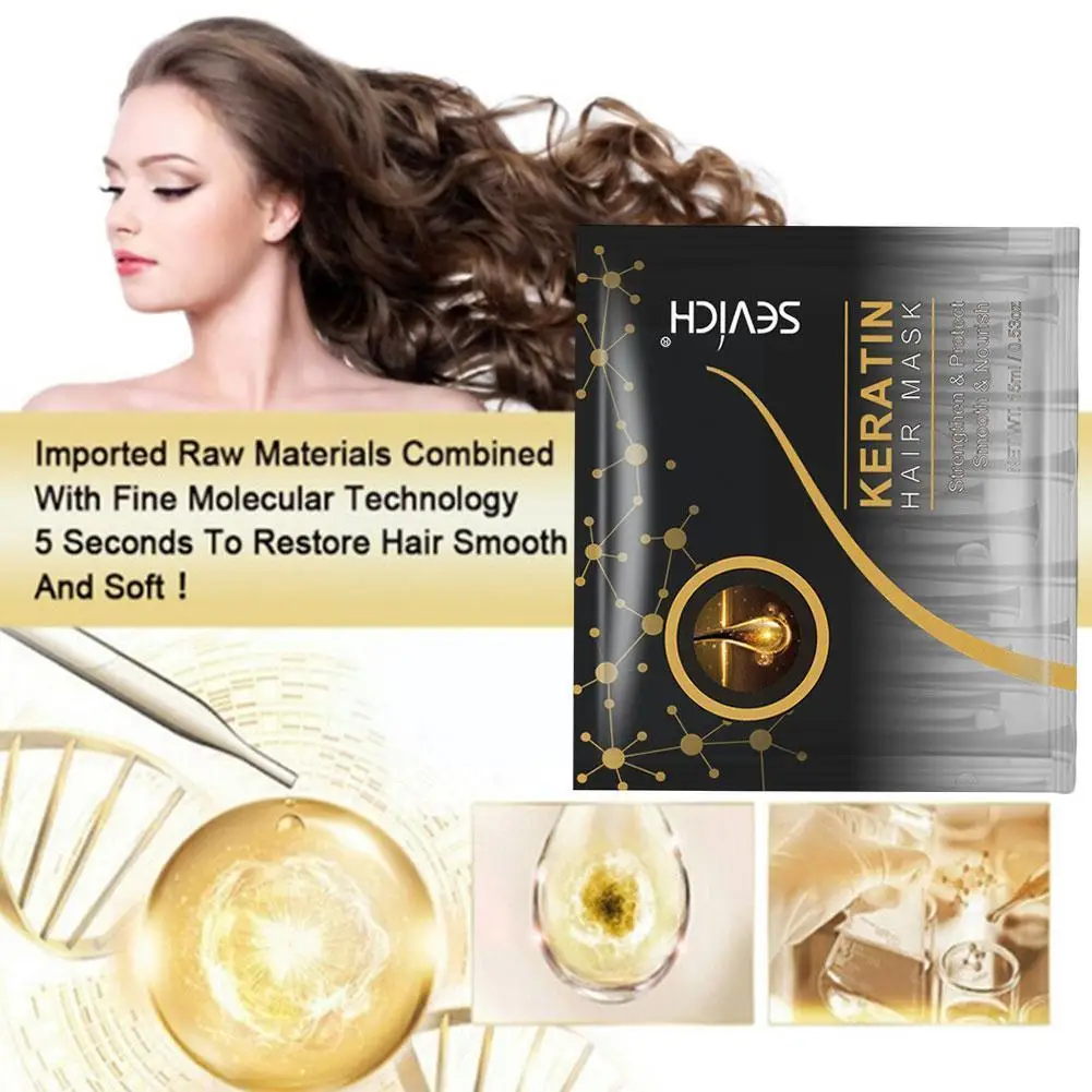 Маска для волос V3D2 удобный шелковый увлажняющий Восстанавливающий пакетик