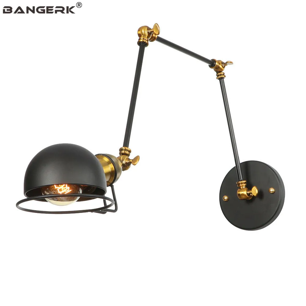 

DIY Folding Bedside Wall Lamp LED Industrial Long Arm Wall Light Vintage Loft Iron Wall Lights Home Decor Lighting Luminaire