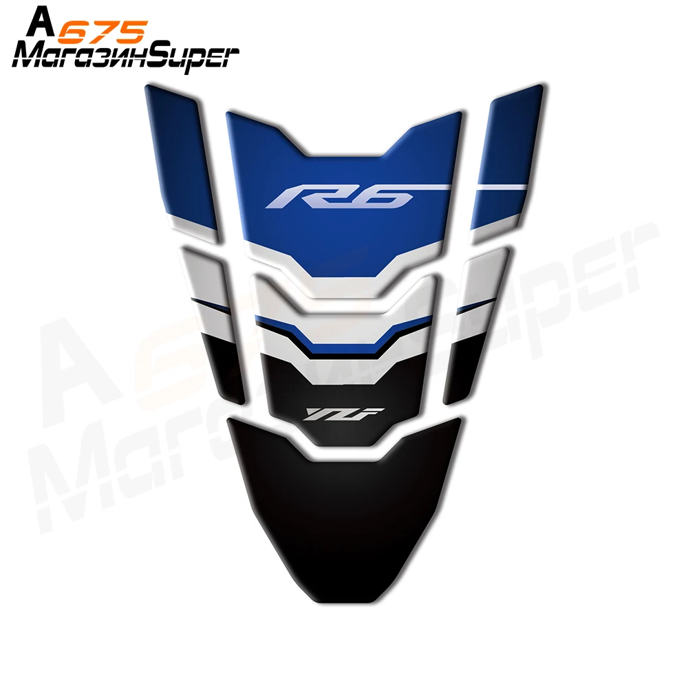 

High Quality New Style 3D Fish Bone Protector Decal Gas Cap Pad Filler Oil Tank Decals For YAMAHA YZF R6 R6 YZF 00-20