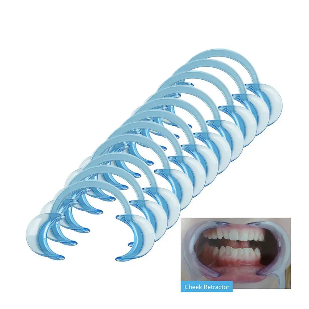 10pcs Mouth Opener Blue Disposable Plastic Dental c Type Reusable Health Care Whitening Cheeks Retractor | Красота и здоровье