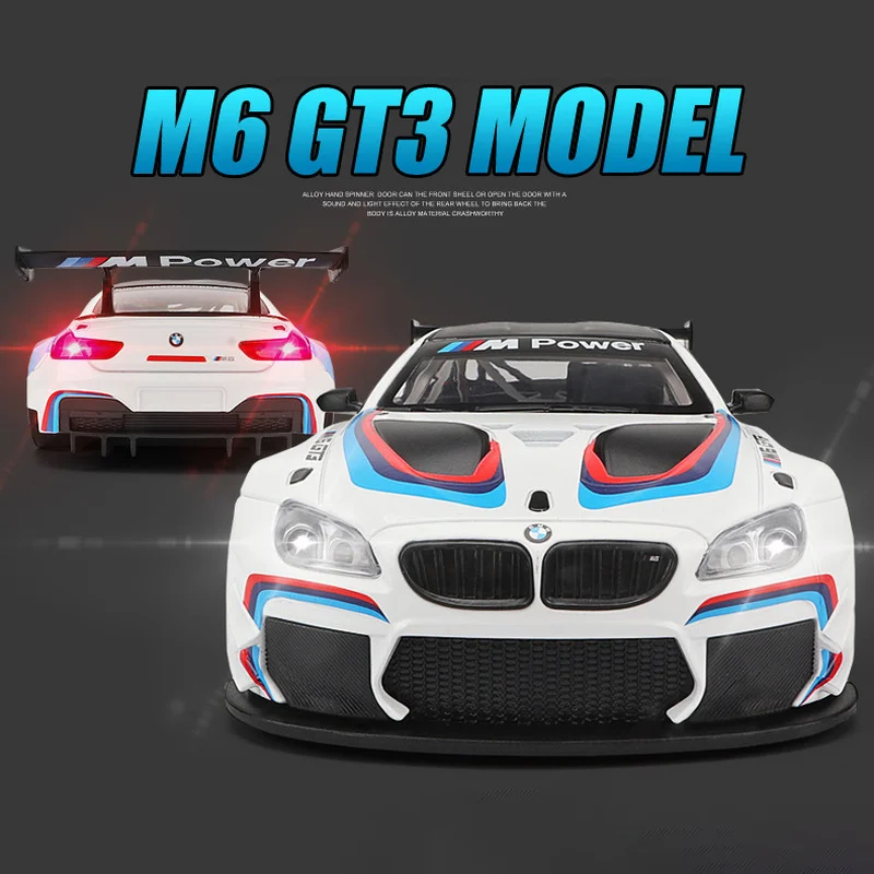1:24M6GT3 Игрушечная модель автомобиля из сплава. Модель легкосплавного для