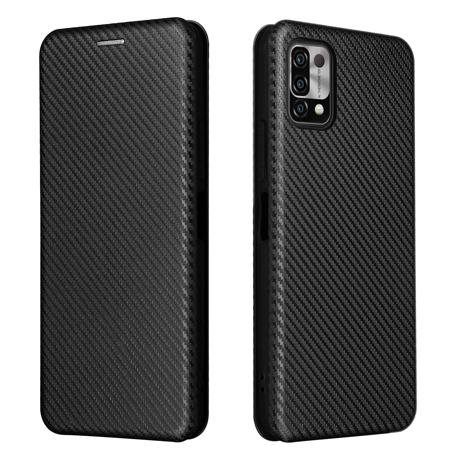 for umidigi power 5 case luxury flip carbon fiber skin magnetic adsorption case for umidigi power 5 power5 phone bags free global shipping