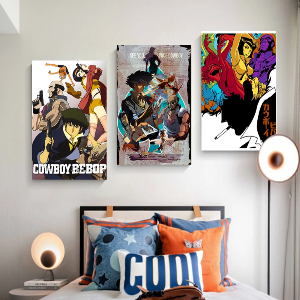 Японский классический ковбойский постер для аниме Bebop Картина на холсте и печать