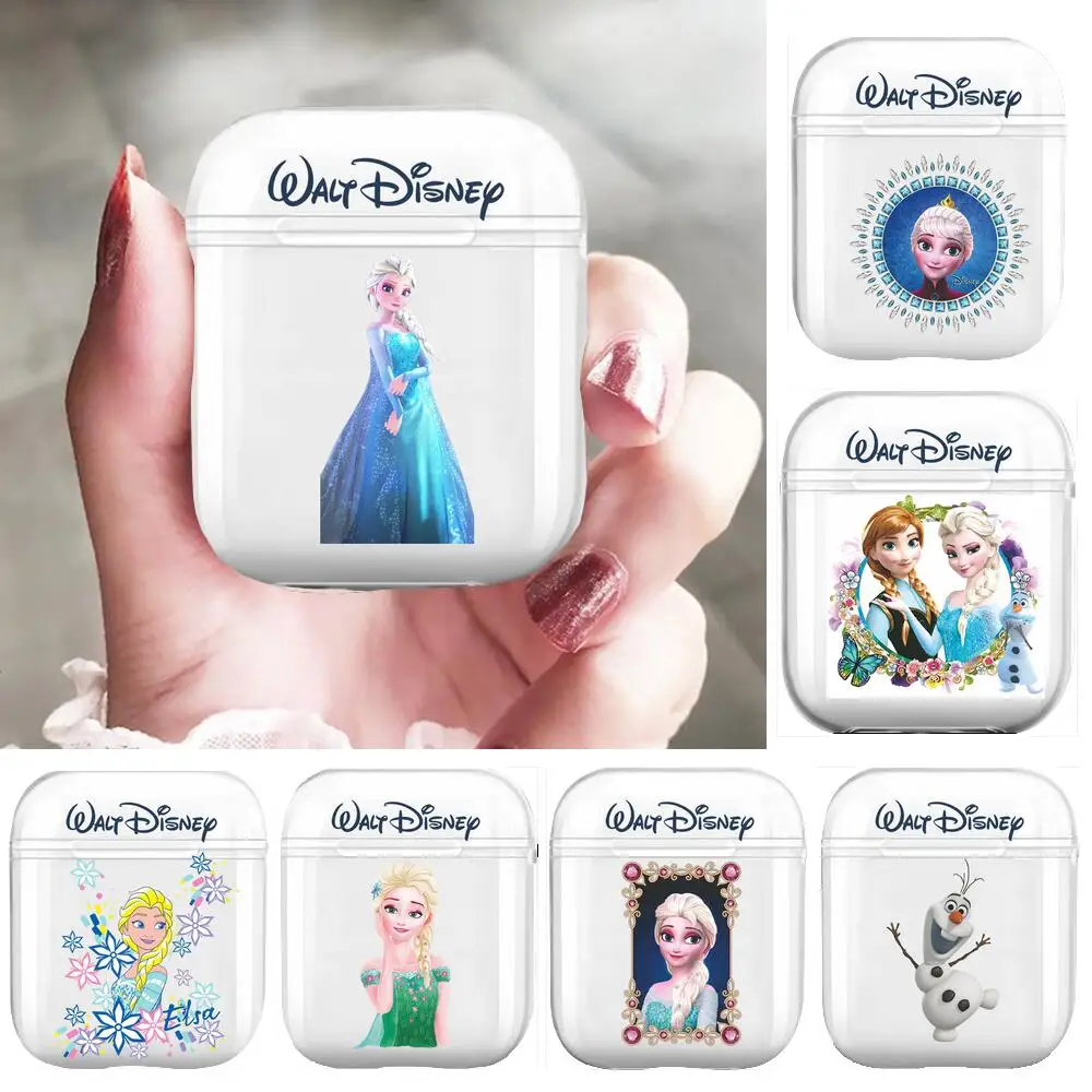 Disney Frozen Cute Princess Ana Elsa Soft Silicone Cases For  Airpods 1/2 Protective Bluetooth Wireless Earphone Cover For Air P