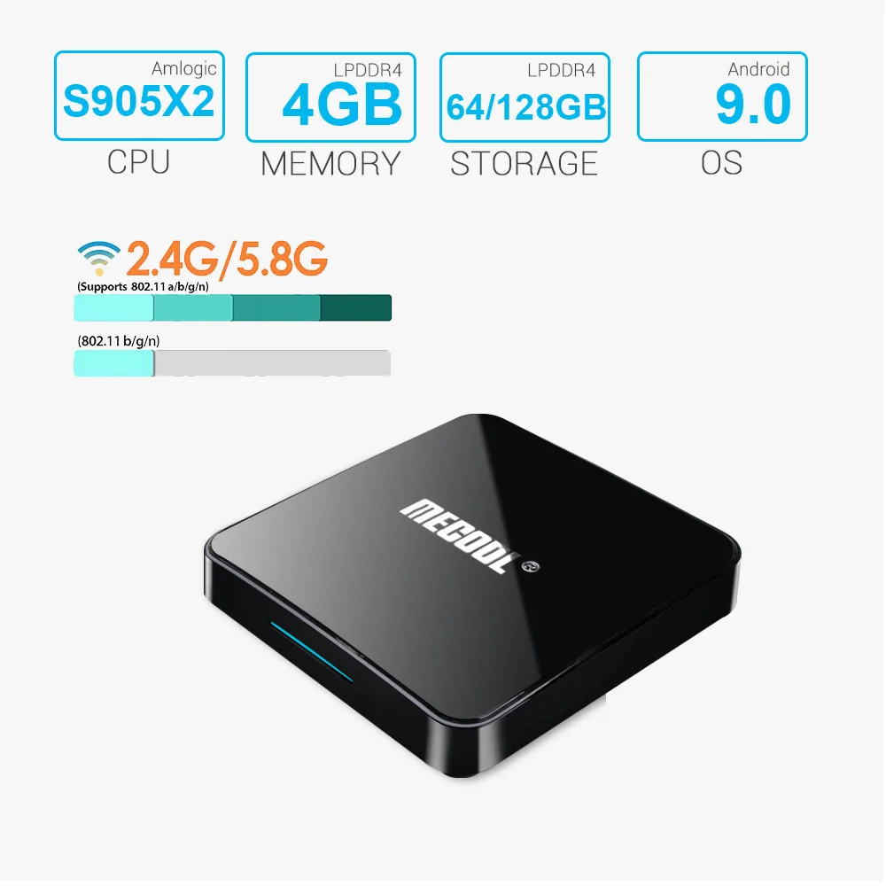 ТВ-приставка KM3 Android 9 0 4 Гб DDR4 64 ПЗУ голосовое управление умная Amlogic S905X2 2 4G Wi-Fi Bluetooth