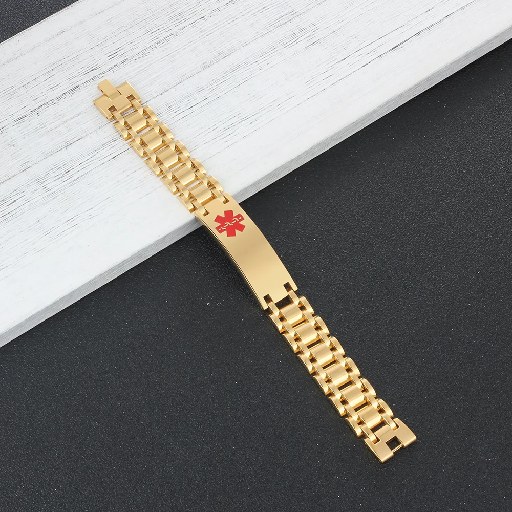 Индивидуальный медицинский браслет из нержавеющей стали 316L персонализированная