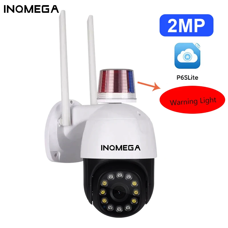 

INQMEGA WIFI IP камера 1080P PTZ CCTV наружная Водонепроницаемая 2MP Предупреждение ющим светильник камера наблюдения с купольной беспроводной камерой