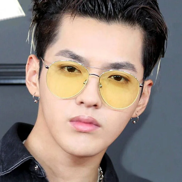 Новый стиль металлические морские солнцезащитные очки модные трендовые ретро