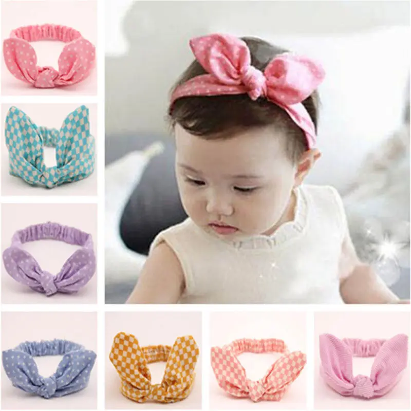

Baby Girl headbands Toddler Turban Dot Headband Hair Band Girls Cute Rabbit Ear Hair Accessories Headwear Headband
