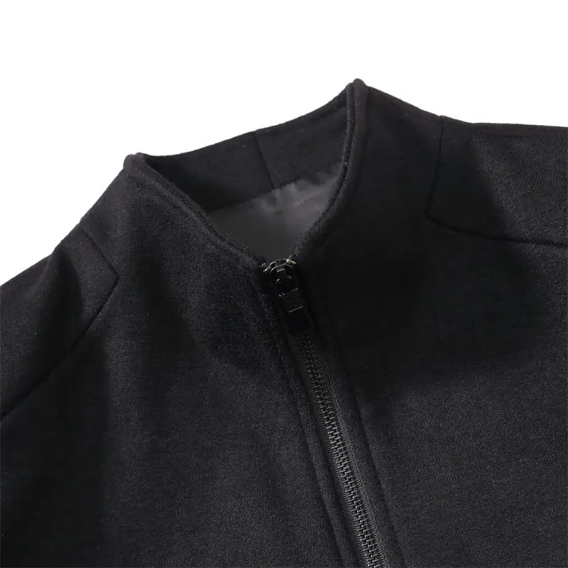 

YISU 2020 Autumn winter new products Men's coat Long sleeve Plain jacket Lapel Single side Slim Business Men casual jacket