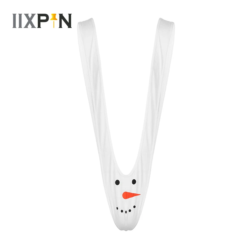 Сексуальное нижнее белье мужские стринги Симпатичные рождественские с принтом