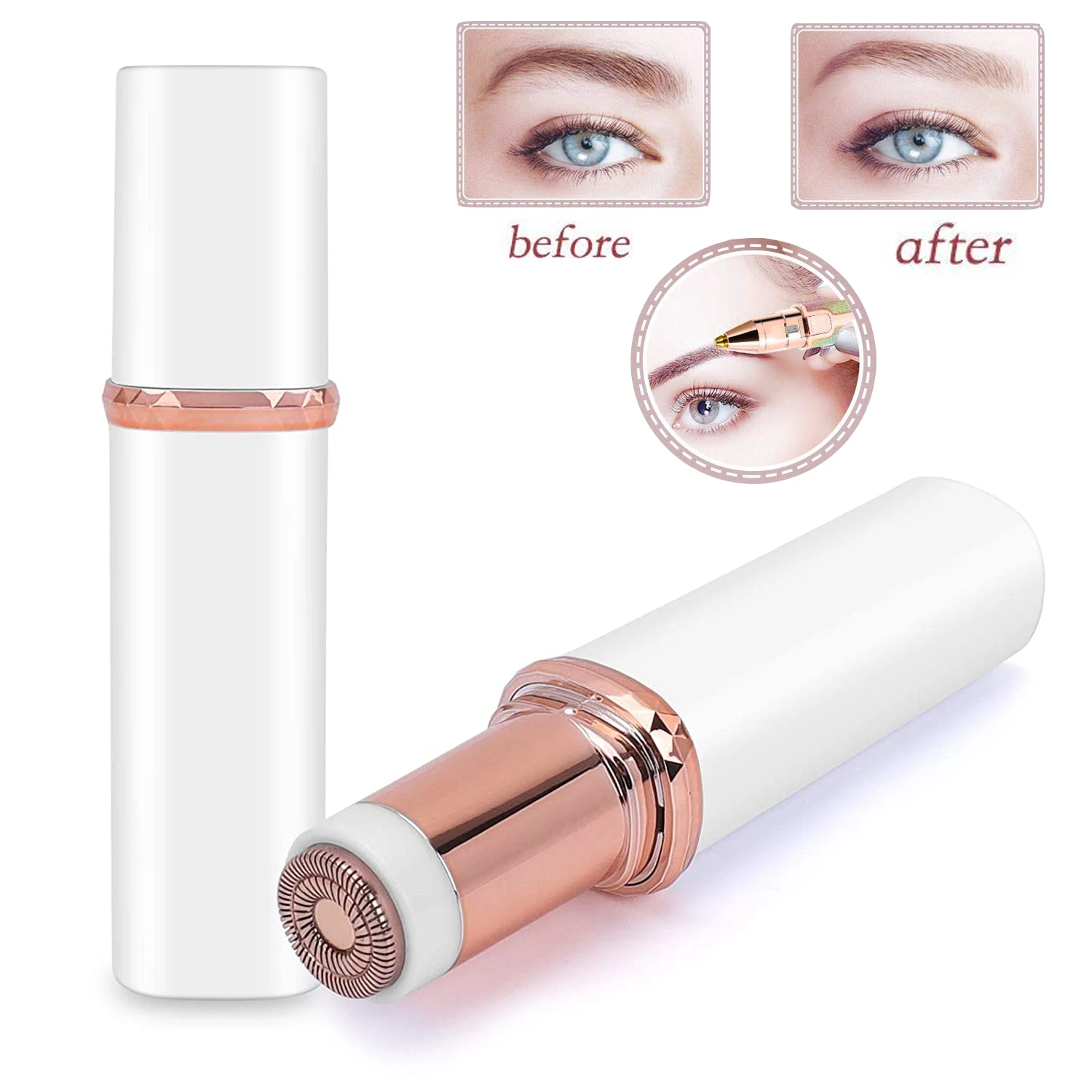 

Мини-устройство для удаления волос на лице безболезненное удаление волос для женщин портативный триммер для бровей электрический эпилятор...