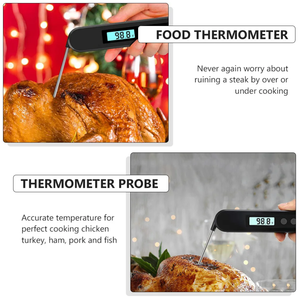 

1pc Digital Instant Read Meat Food Folding Kitchen Cooking Probe