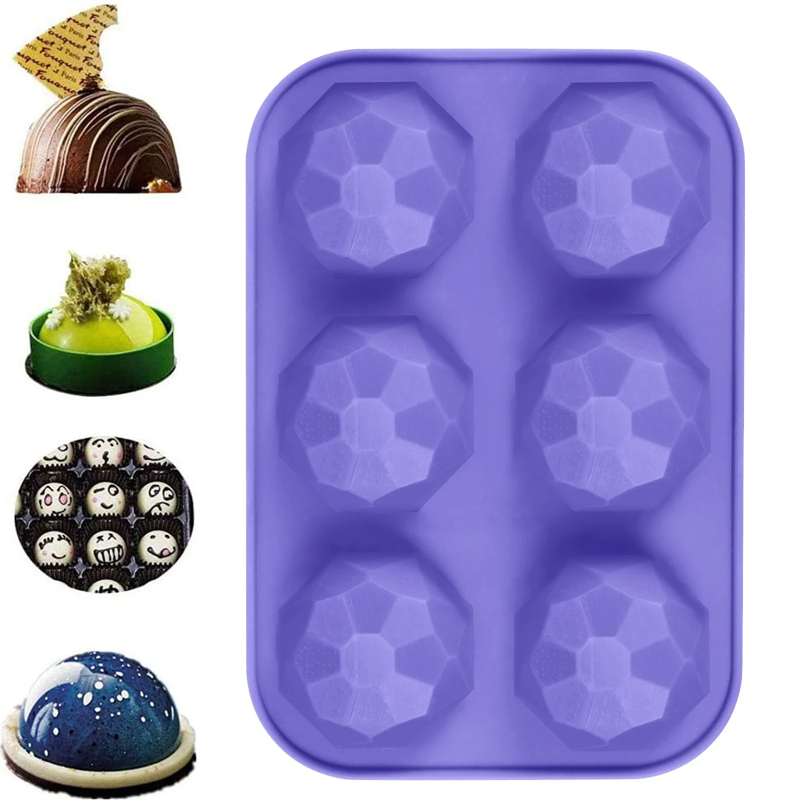 

Silicone 3d Chocolate Soap Mold Cake Candy Baking Half Ball Hot Chocolate Bomb Mold Muffin Chocolate Cookie Baking Mould Decor