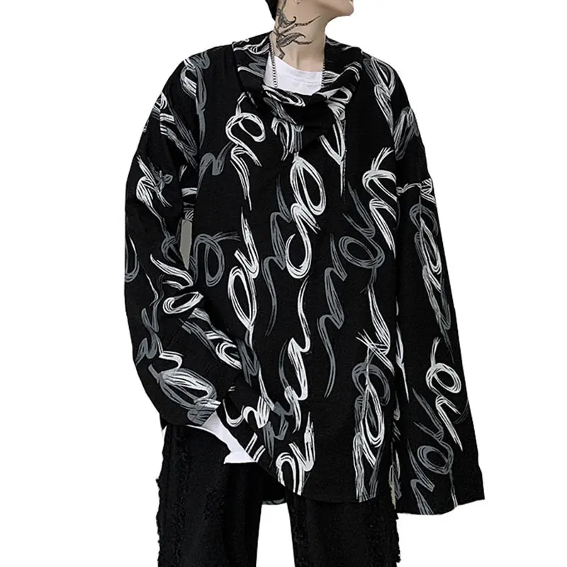 

XITAO Geometrical Pattern T Shirt Fashion New Women Plus Size Goddess Fan Casual Full Sleeve 2020 Autumn Loose Tee DZL1495