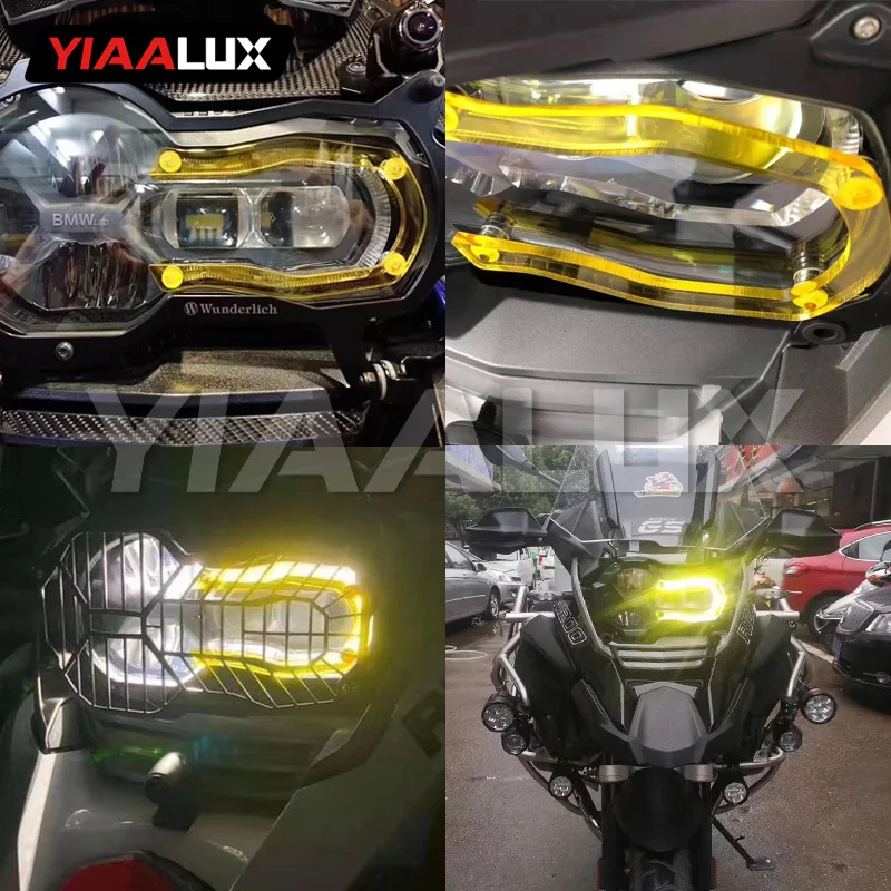 Фото YIAALUX DRL, меняющий цвет магнитный янтарный/желтый/красный чехол для BMW R1200gs F700 F800gs светодиодные фары №2
