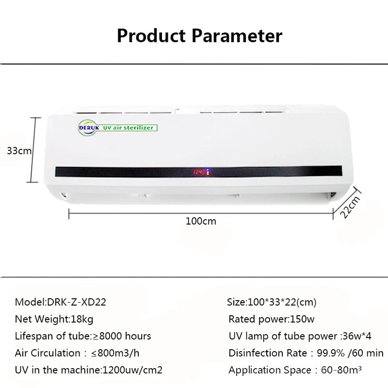

Low Price Medical Disinfection Wall Mount UV Air Sterilizer