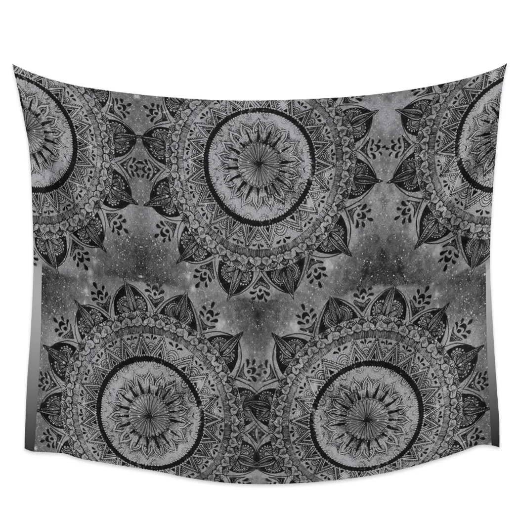 Мандала Серый Полиэстер гобелены настенное покрывало для декора гобелен