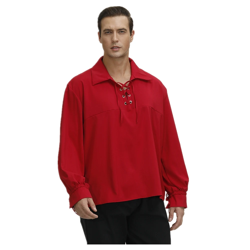 pirate shirt for men renaissance medieval white t shirt pirate costume puffy shirt free global shipping