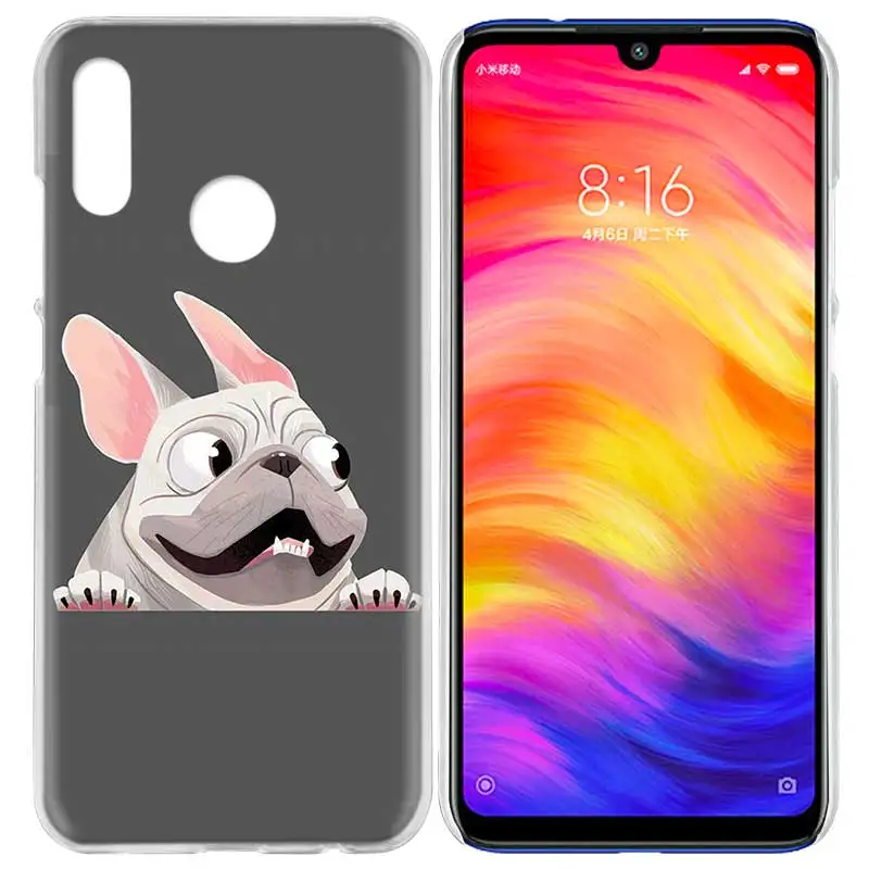Чехол для Xiaomi Redmi Note 7 7A фотоаппаратов моментальной печати 7S 6 6A 5 Y3 K20 mi 8 до 9 лет CC9 CC9E A1 A2 A3 играть F1 Lite рro плюс французское кружево ткань собака породы Бульдог