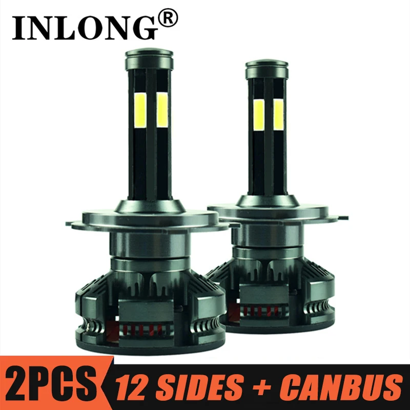 INLONG 2 шт. 9005 Hb3 светодиодный Canbus без ошибок H4 H7 светильник лампы H8 H9 H11 HB4 9006 s Mini 6500K