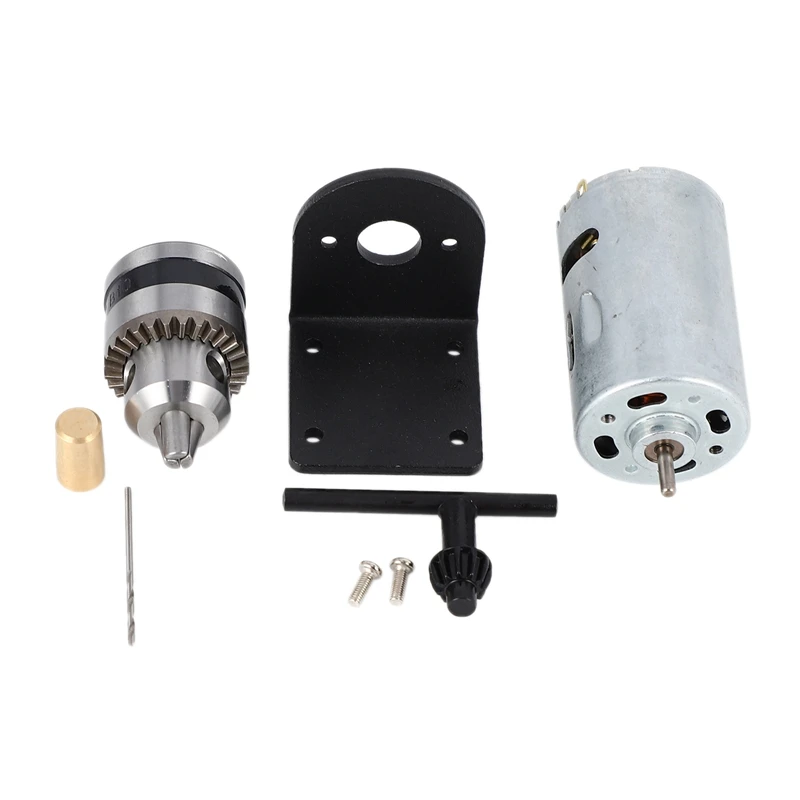 

Dc 12-36V Lathe Press 555 Motor With Miniature Hand Drill Chuck And Mounting Bracket Dc Motor