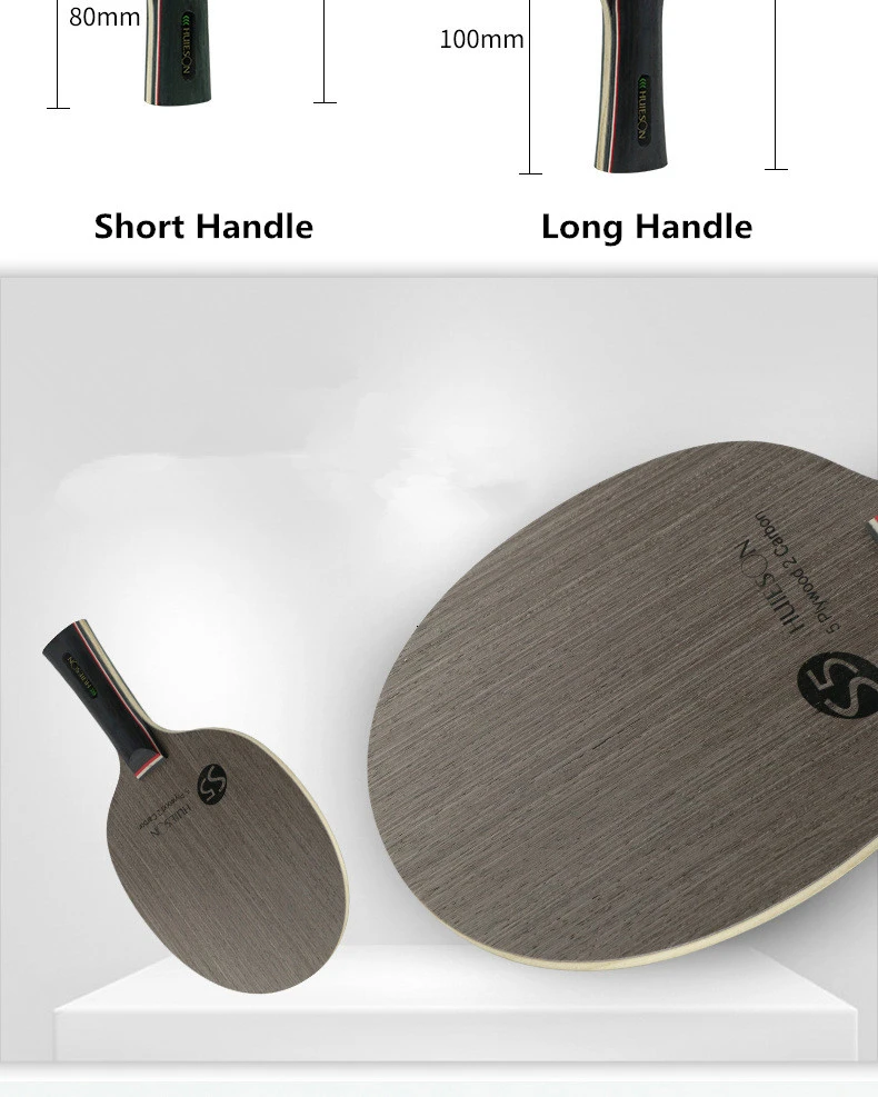 Huieson Prime Quality Technology Surface Ayous Carbon Fiber Big Central Paulownia Wood Table Tennis Racket Blade for Adults S5