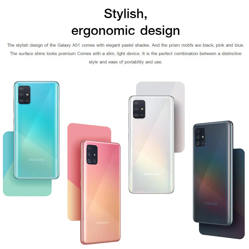 Смартфон Samsung Galaxy A51 A515F/DSN глобальная версия 2020 мобильный телефон Гб ПЗУ 8 ГБ/6 ГБ