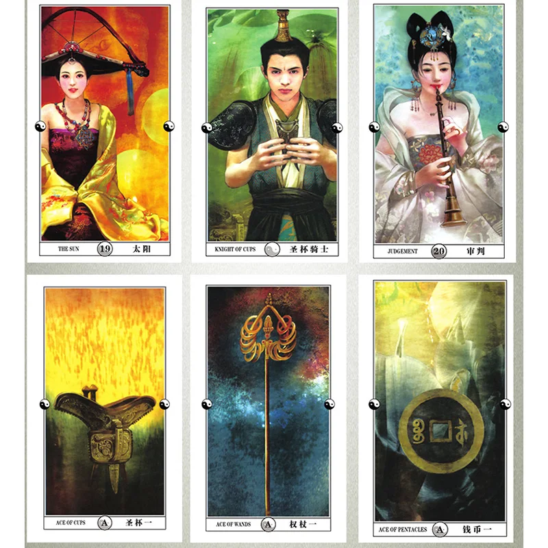 New Chinese Myth Tarot Cards Divination Game 12*7cm Chinese/English Version For Family/Friends |