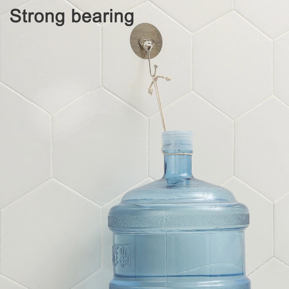 

Wall Hook Self Adhesive Stainless Steel Coat Hook Wall Mounted Multifunction Hook for Kitchen Bathroom Shower Office