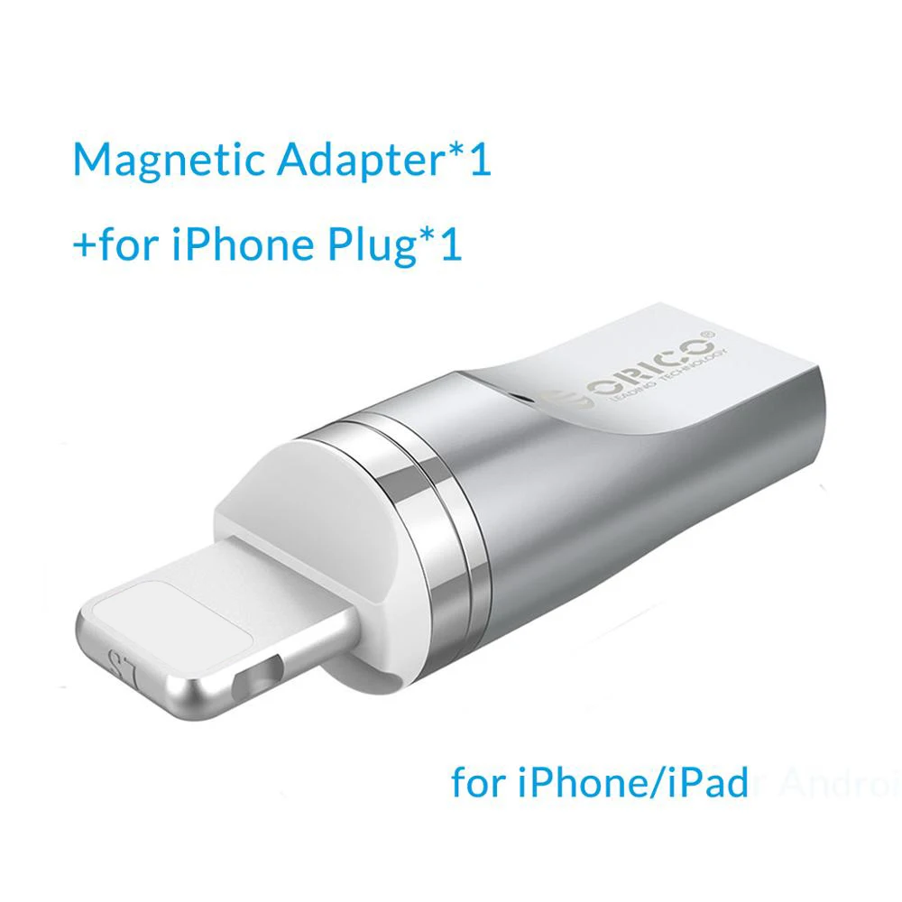 Белый Магнитный адаптер ORICO Micro USB OTG адаптер для зарядки и синхронизации данных для iPhone/Android магнитный разъем type-c - Цвет: Белый