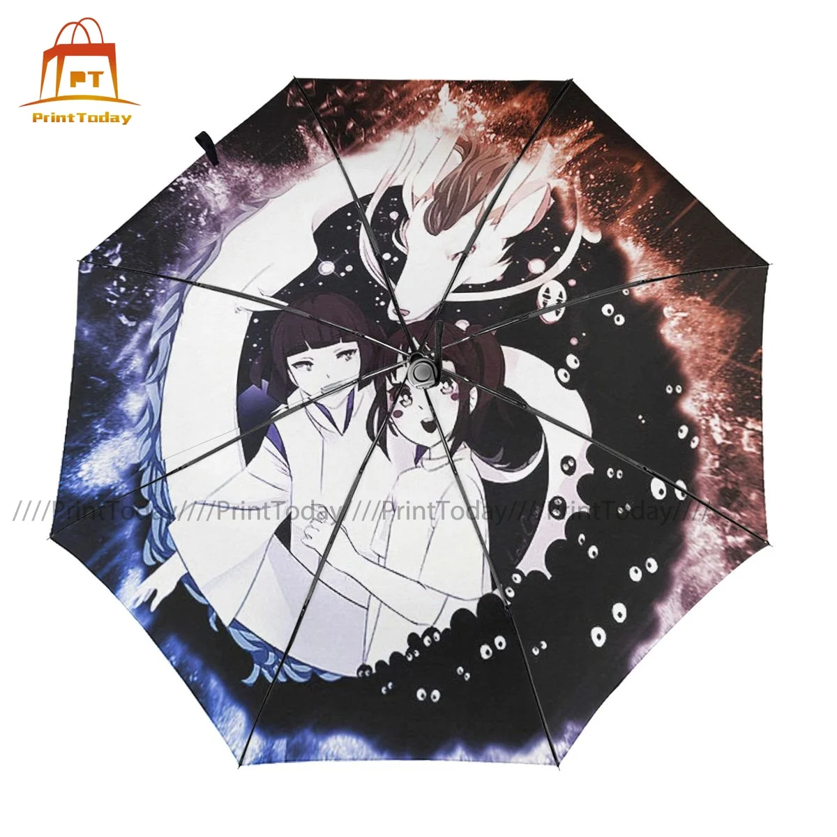 

Kaonashi Umbrella Cute Compact Umbrella Print Car Wind Proof Automatic Umbrella