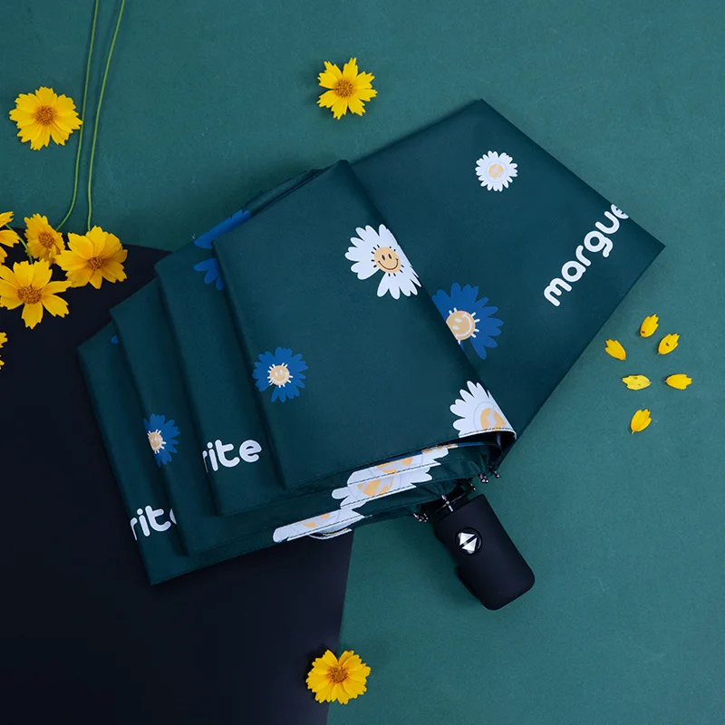 

Автоматический зонт дождь зонтик черное покрытие складной с УФ защитой для женщин Портативный Водонепроницаемый зонтик Ветрозащитный скл...